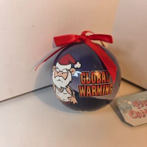 Global Warming Santa Ornament 2008 Novelty Inc
